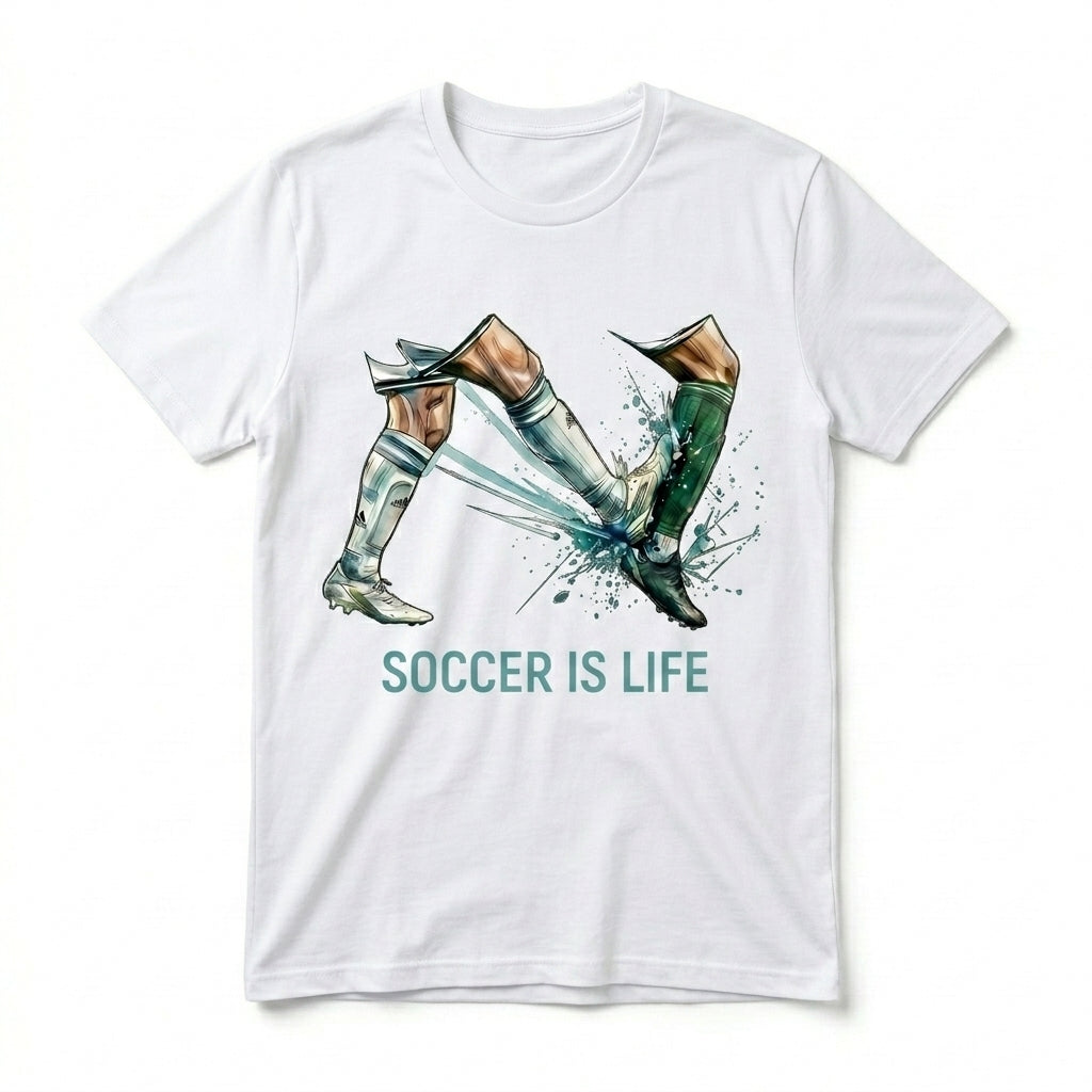 SOCCER IS LIFE Graphic Football T-Shirt