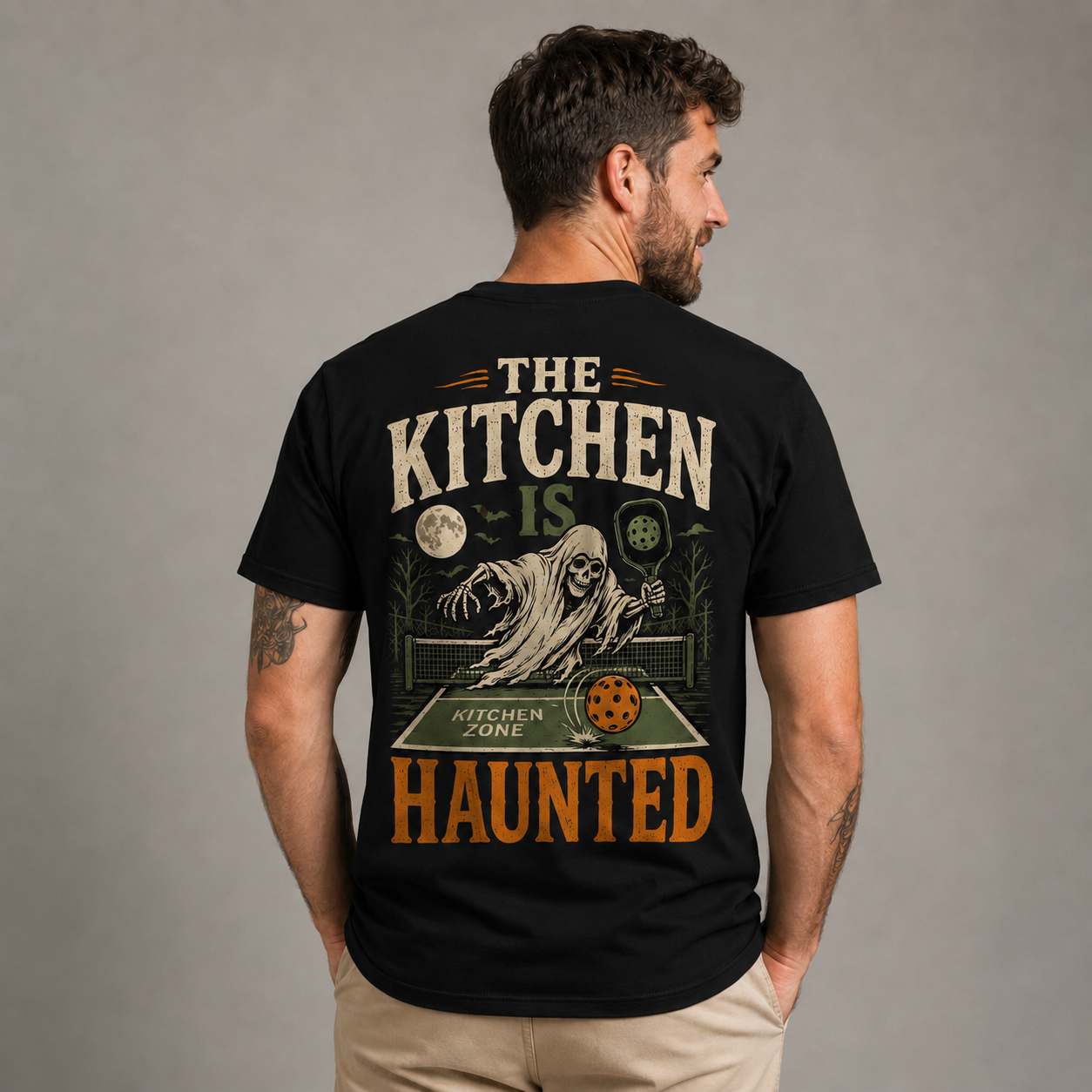 The Kitchen Is Haunted Halloween Pickleball T-Shirt