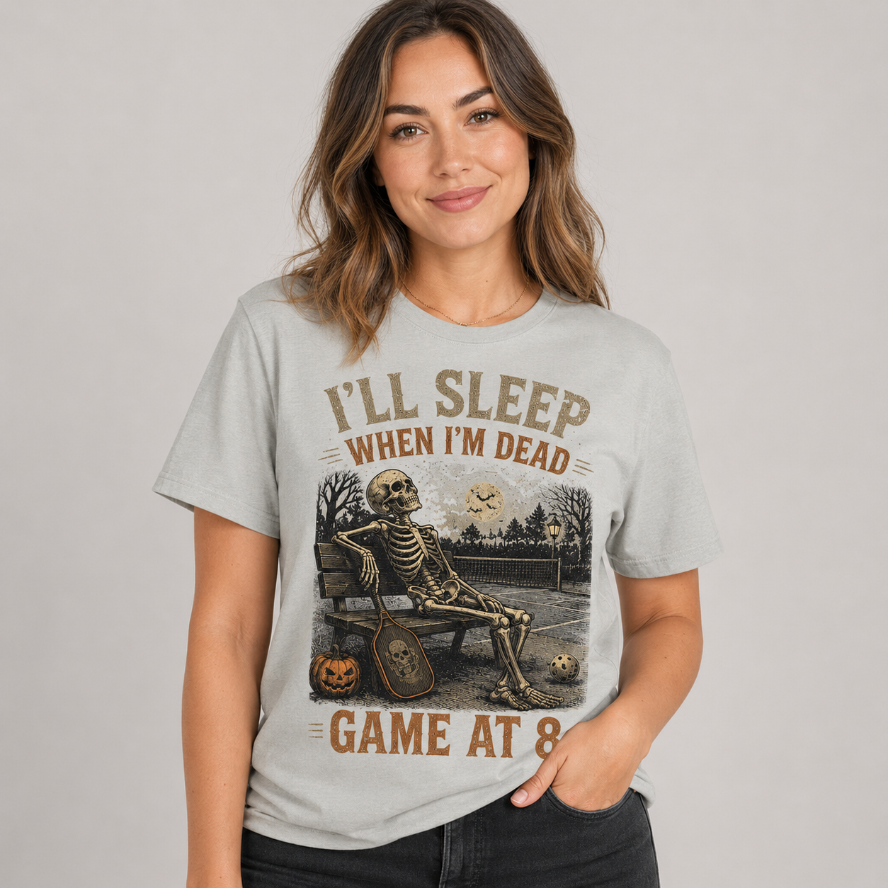 I’ll Sleep When I’m Dead Game at 8 Pickleball T-Shirt