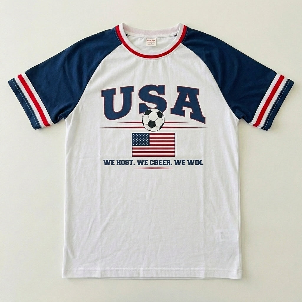 USA Soccer T-Shirt | Vintage Stars & Stripes American Football Fan Tee