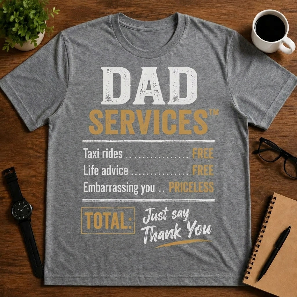 DAD SERVICES™ Taxi rides..FREE. Life advice..FREE. Embarrassing you..PRICELESS