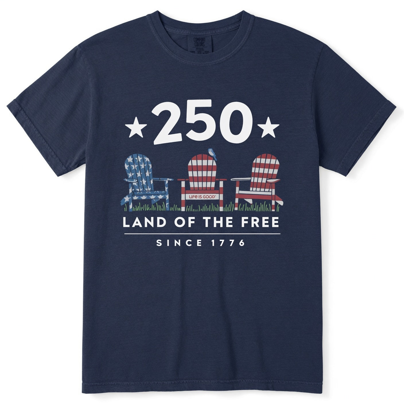 250th Anniversary Patriotic T-Shirt - Land of the Free Since 1776