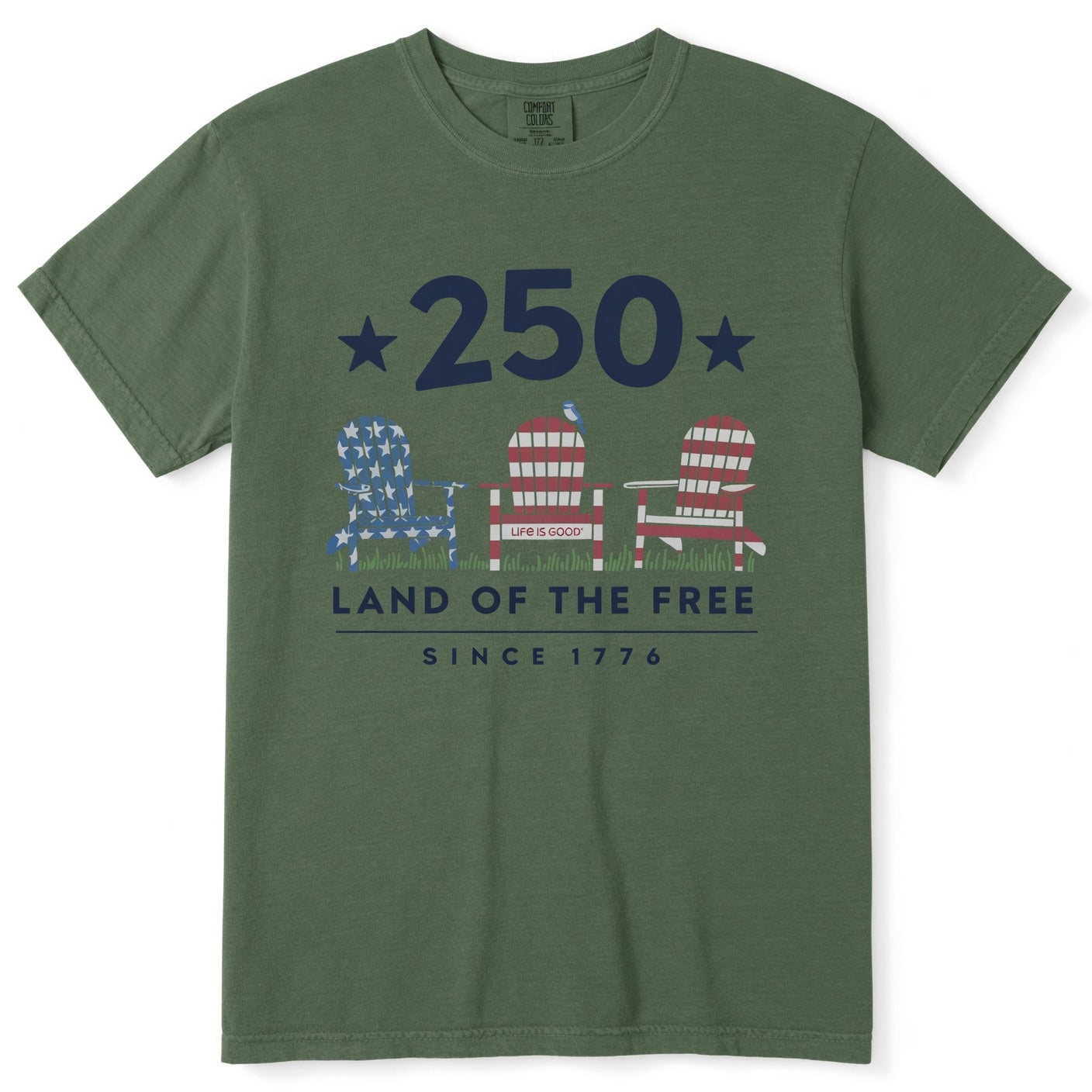 250th Anniversary Patriotic T-Shirt - Land of the Free Since 1776