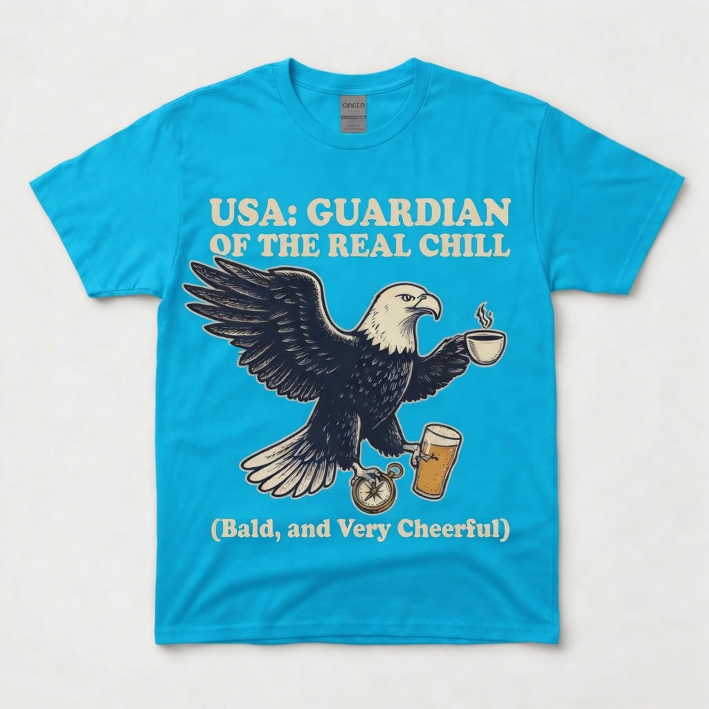 USA: GUARDIAN OF THE REAL CHILL. Bald, and Very Cheerful