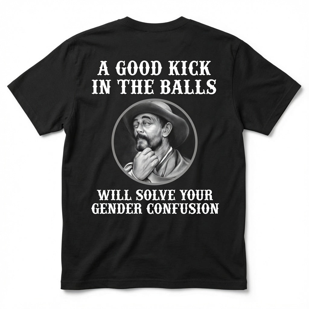 A good kick in the balls will solve gender confusion