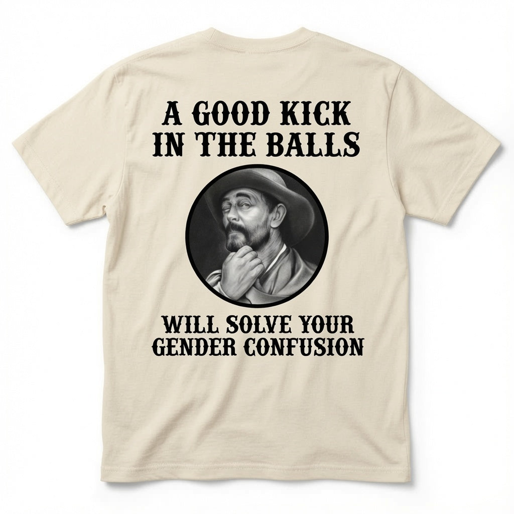 A good kick in the balls will solve gender confusion