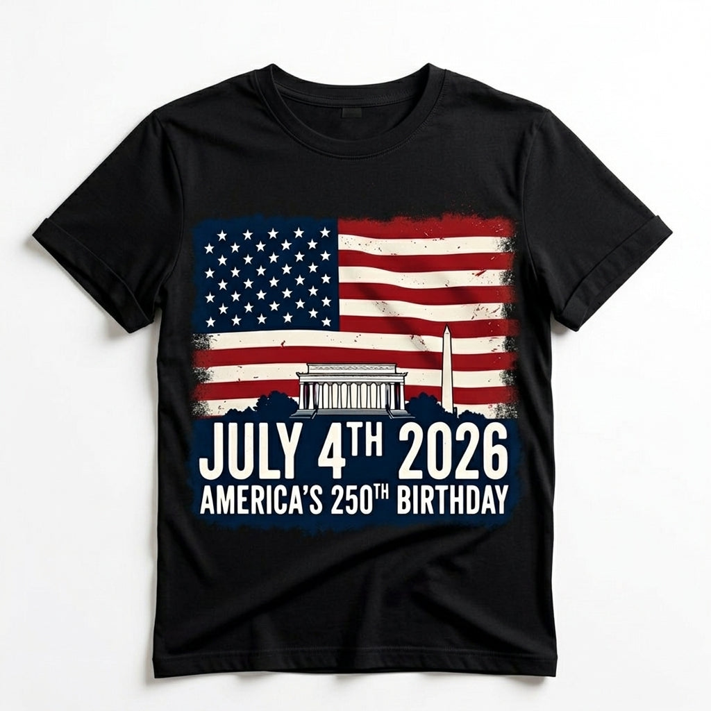 July 4th 2026 America's 250 Birthday T-shirt