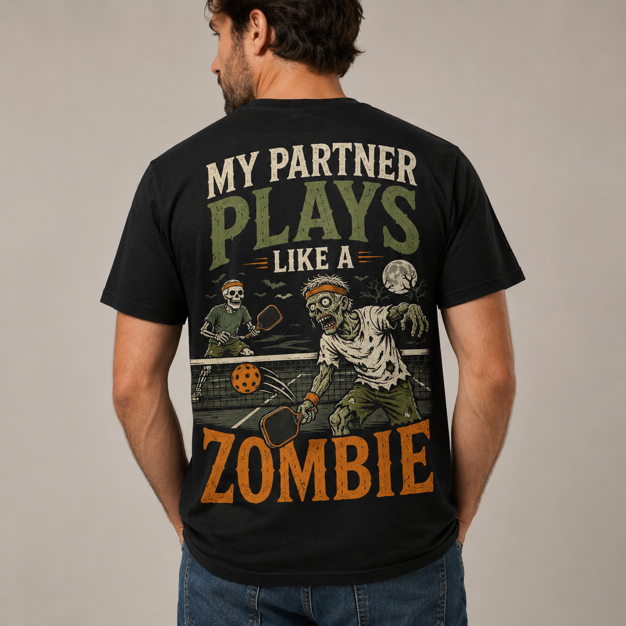 My Partner Plays Like a Zombie Pickleball T-Shirt