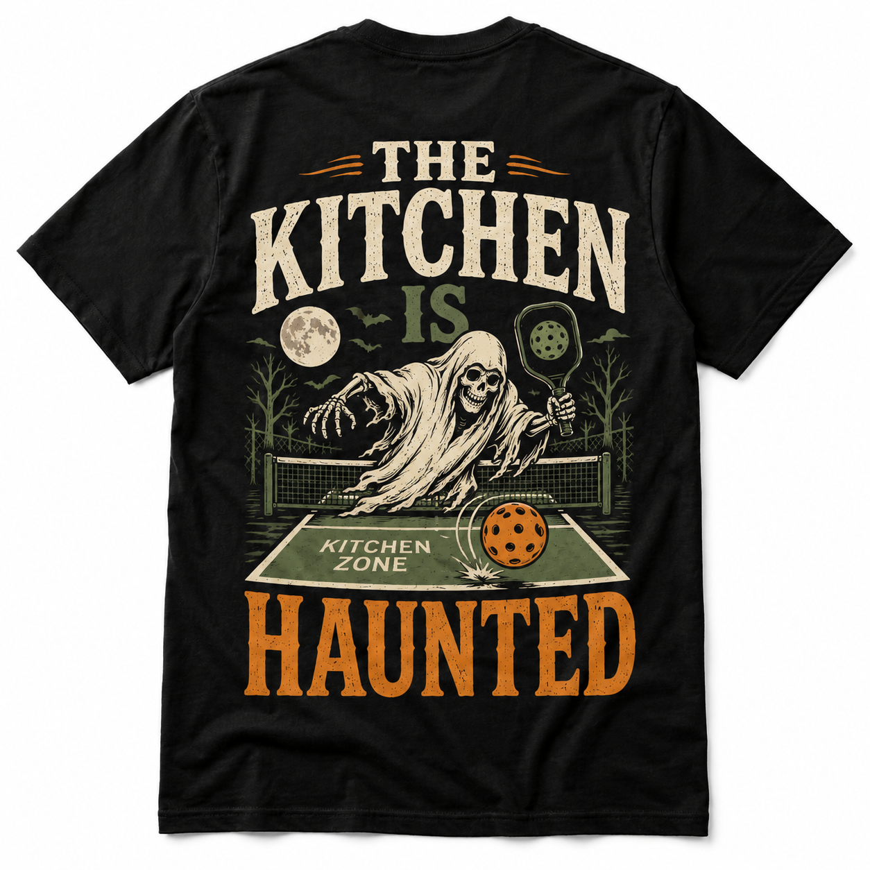 The Kitchen Is Haunted Halloween Pickleball T-Shirt