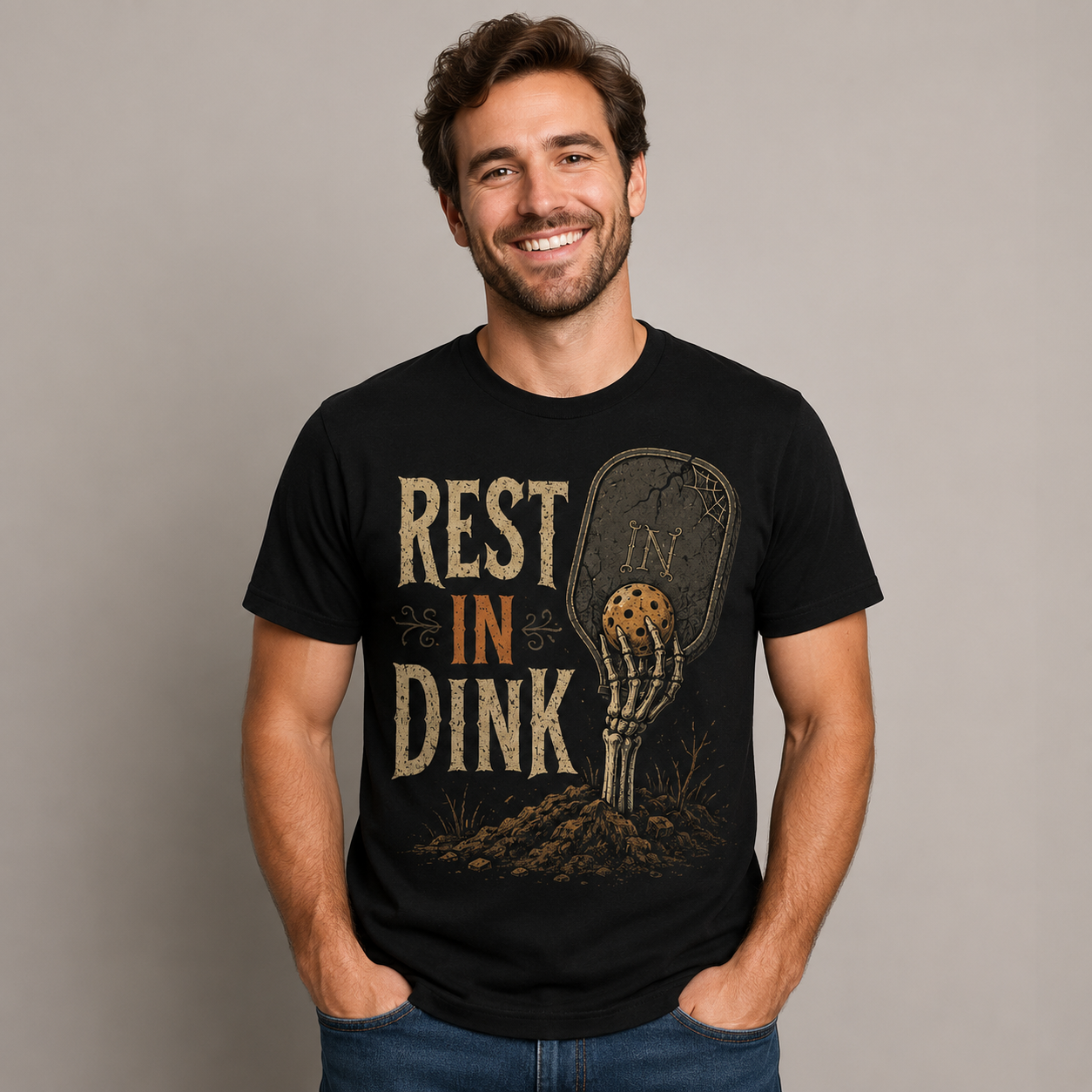 Rest in Dink Funny Halloween Pickleball T-Shirt