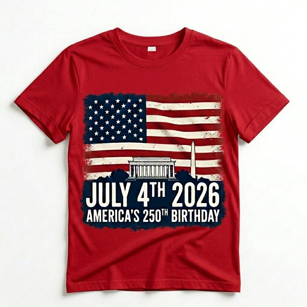 July 4th 2026 America's 250 Birthday T-shirt