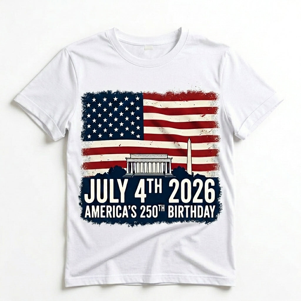 July 4th 2026 America's 250 Birthday T-shirt