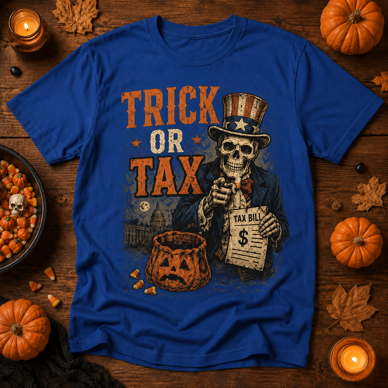 Trick or Tax Funny Political Halloween T-Shirt